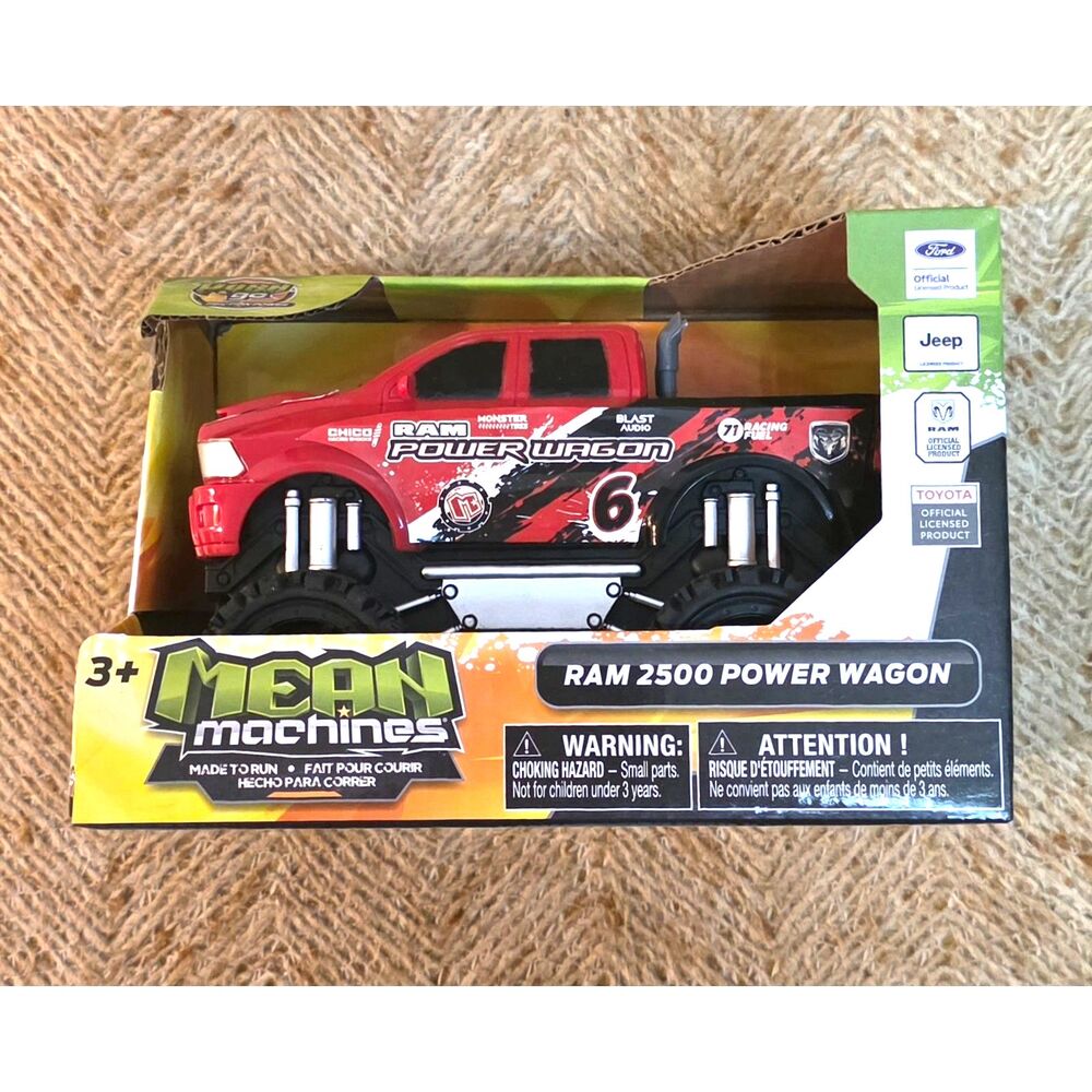 Mean Machines Ram 2500 Power Wagon 4x4 Push N' Go Toy Monster Truck New